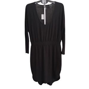GAP Black Long Sleeve Flowy Extreme Stretch Women's Size Large Dress